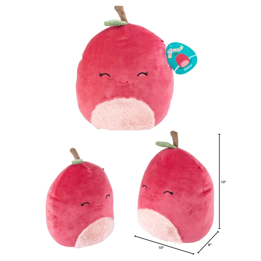 Squishmallows 10" Cherry The Cherry Plush Fruit Stuffed Animal New w/ Tag #331-5